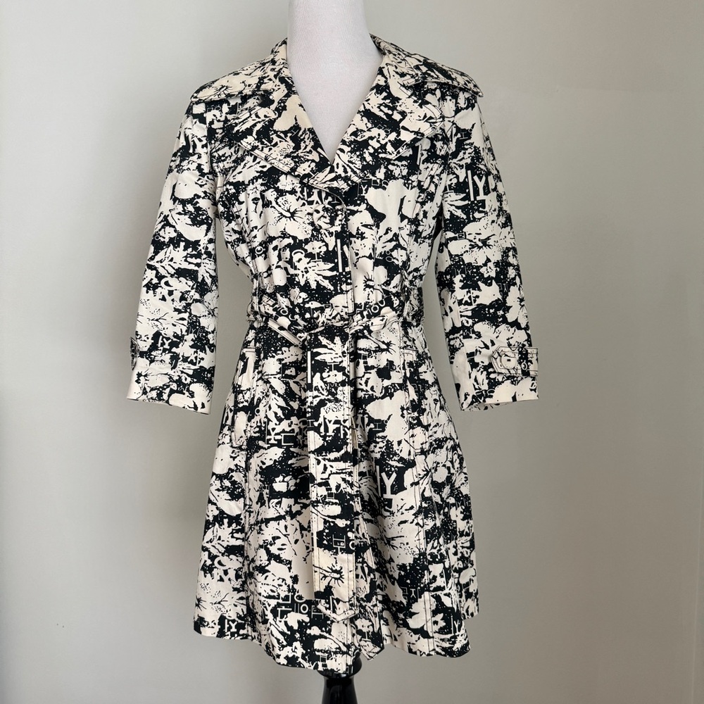 Black & White Graphic Coat